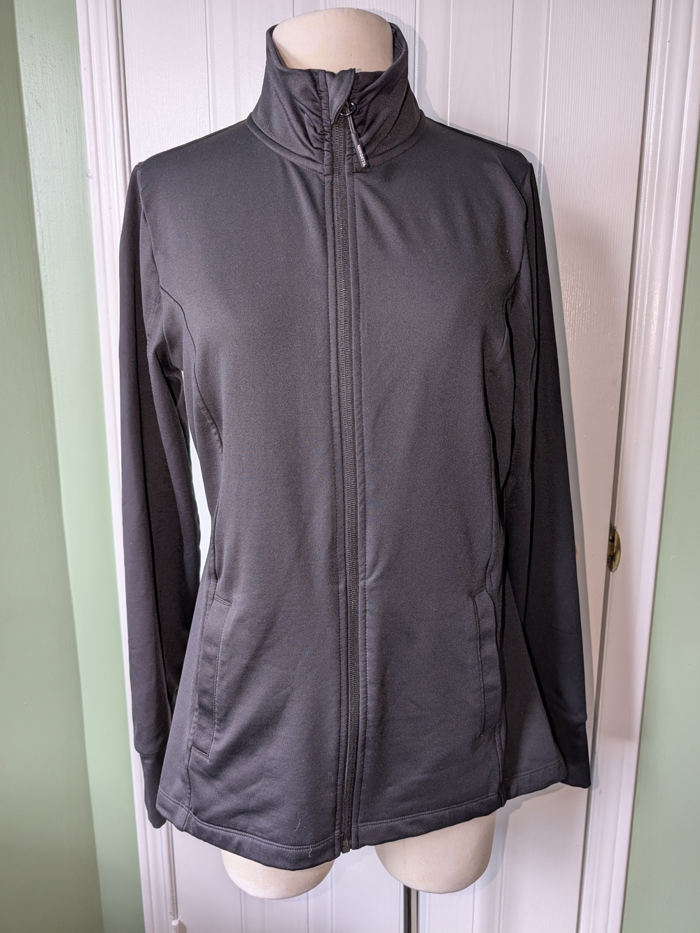 Mondetta Women's Charcoal Full-Zip Yoga Jacket Sz M